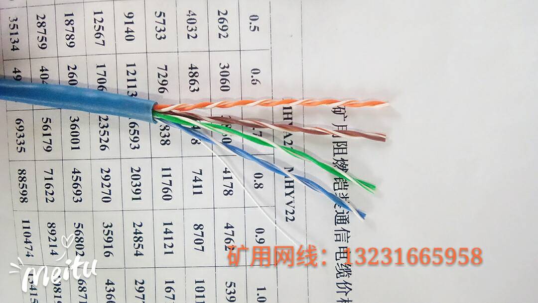 荆州矿用信号电缆MHYV-1X4X7/0.52规格