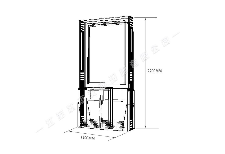 垃圾箱广告灯箱尺寸图