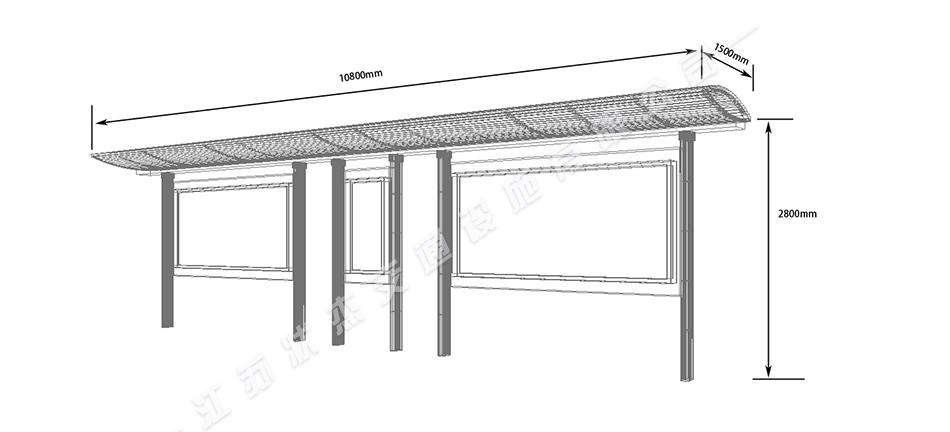 不锈钢候车亭尺寸图