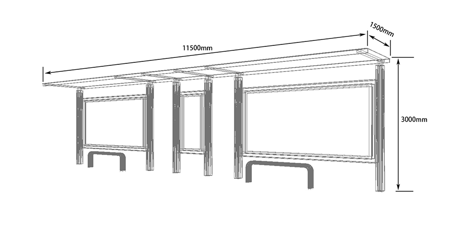 公交站台尺寸图