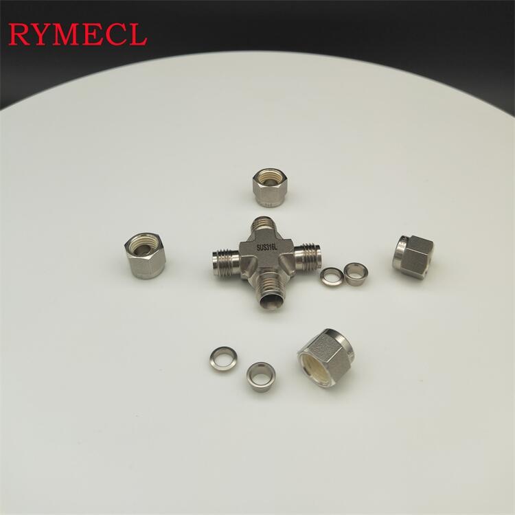 RYMECL生物制药卡套四通接头英制2