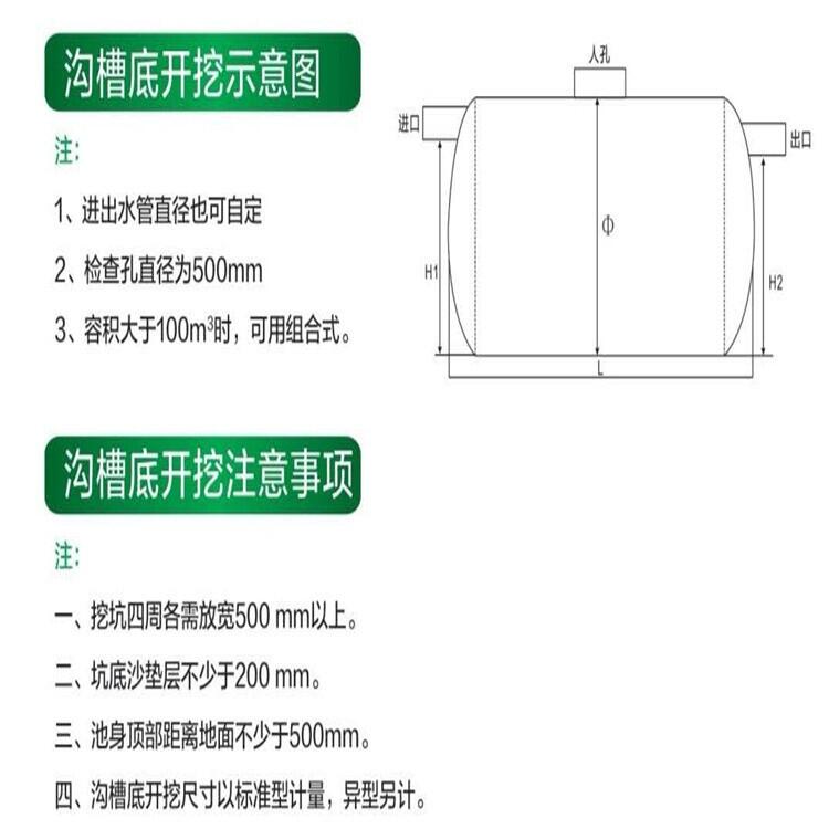 唐山家用玻璃钢化粪池真实厂家