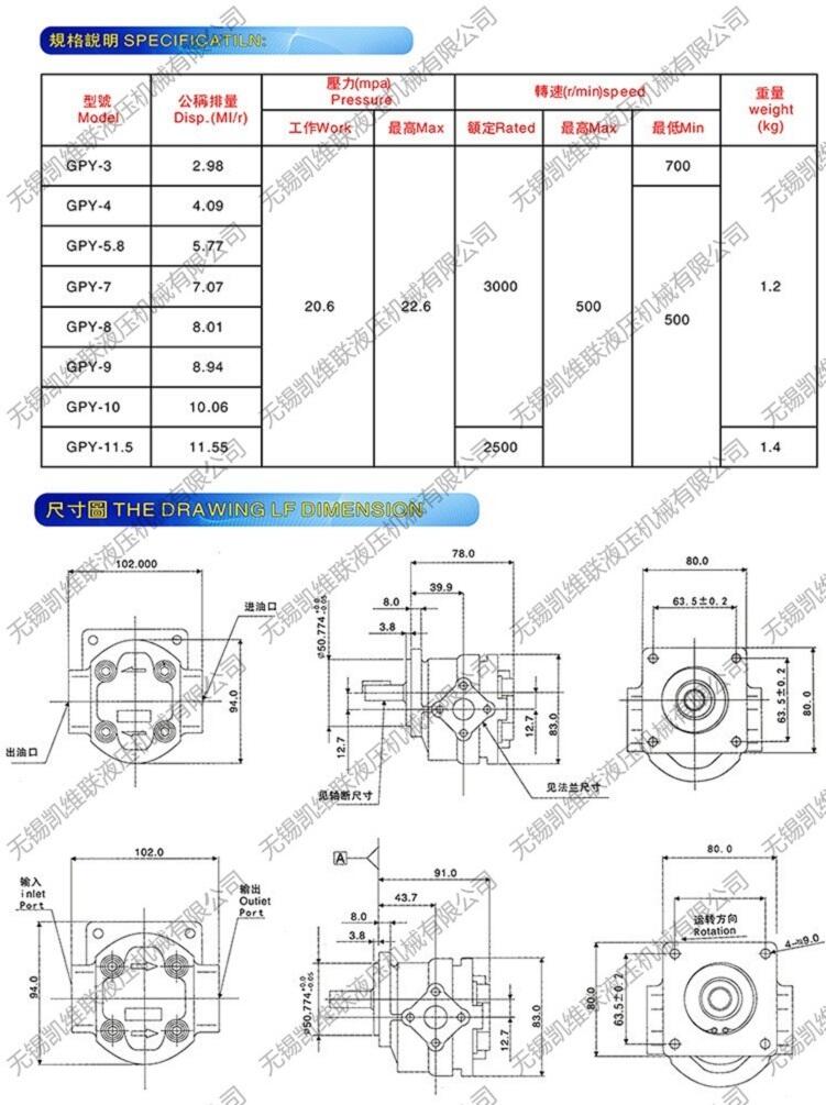 葫芦岛CBN-F308-ALP,齿轮油泵,优质产品