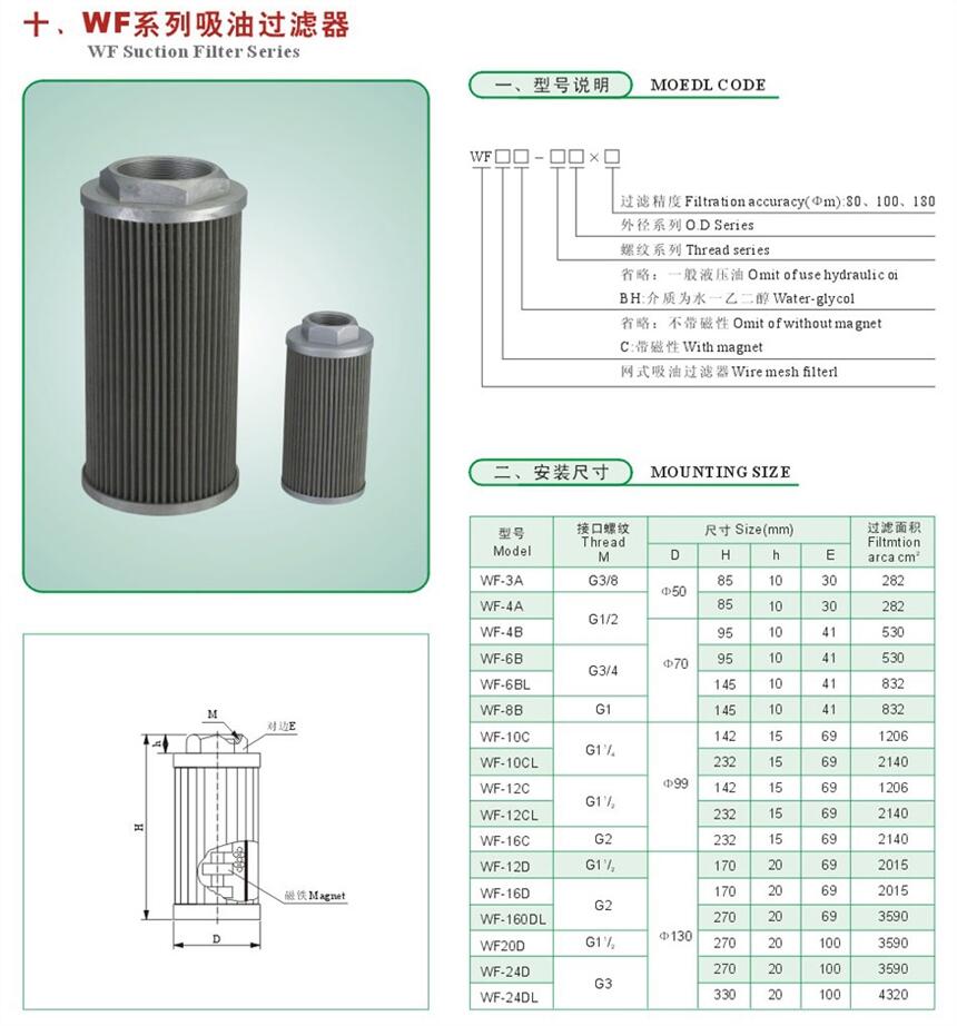 日照CWU-10*100B,磁性过滤器现货供应