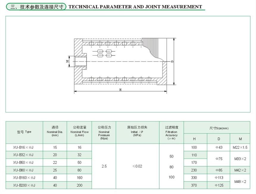 崇左WU-A25*1P,WU-A25*3P,回油过滤器优质产品