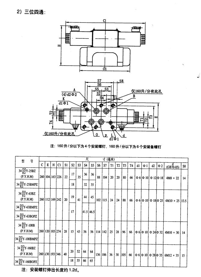 三亚24DY-160BZ,电液动换向阀现货供应