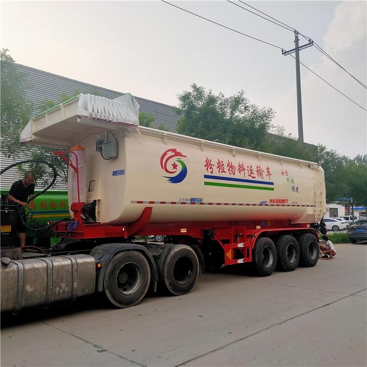 前四后八罐式后翻自卸车 36方后翻罐式自卸半挂车 价格便宜