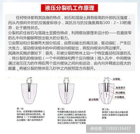 劈石机政建设道路用分裂机贵州遵义