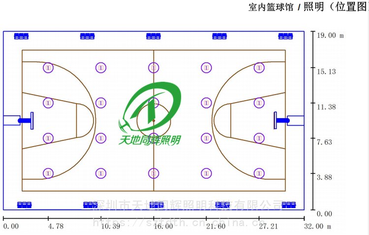 开关与室内篮球场照明方案